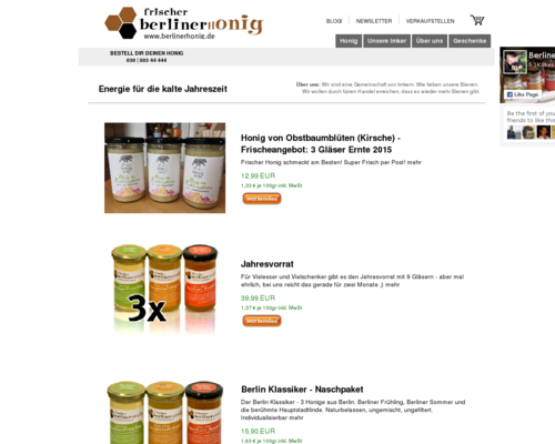 Berliner Honig Screenshot