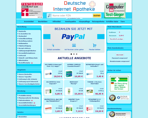 Deutsche Internet Apotheke Screenshot