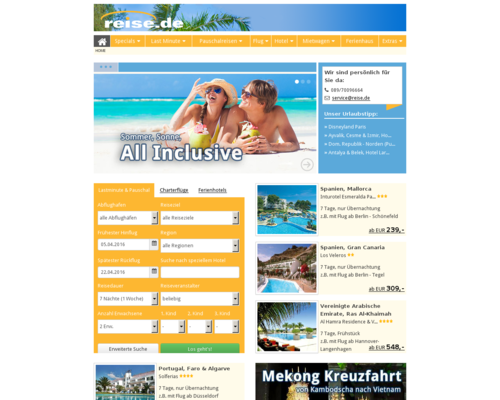 Reise.de Screenshot