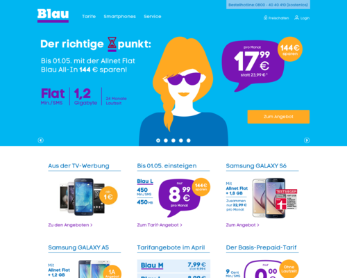 Blau Screenshot