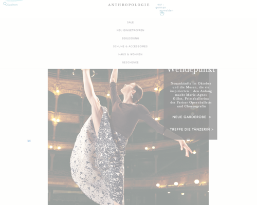Anthropologie Screenshot