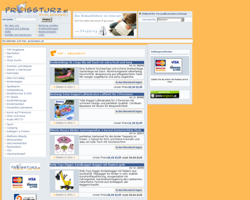 Preissturz.at Screenshot