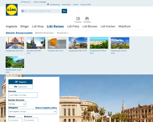 Lidl Reisen Screenshot