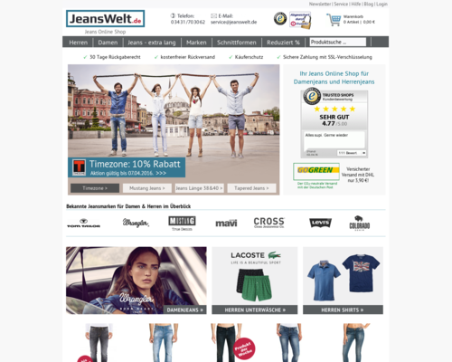 Jeanswelt Screenshot