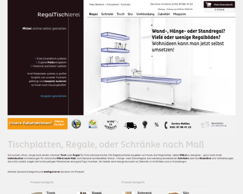 RegalTischlerei Screenshot