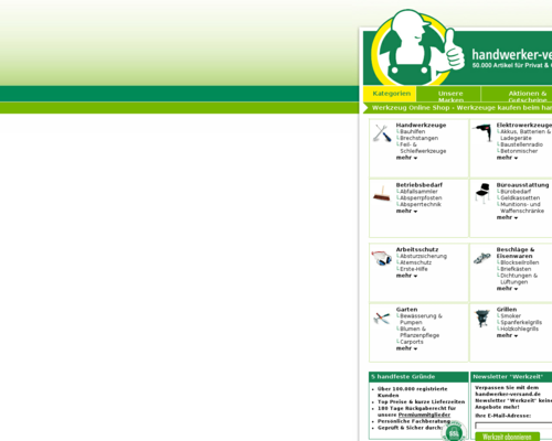 Handwerker-Versand Screenshot