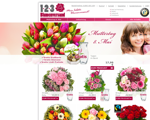 123 Blumenversand Screenshot