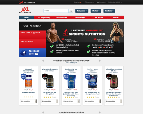 XXL Nutrition Screenshot