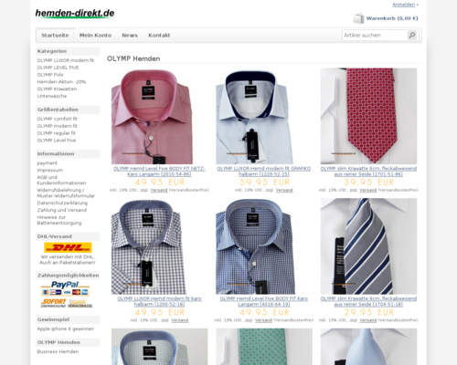 hemden-direkt Screenshot
