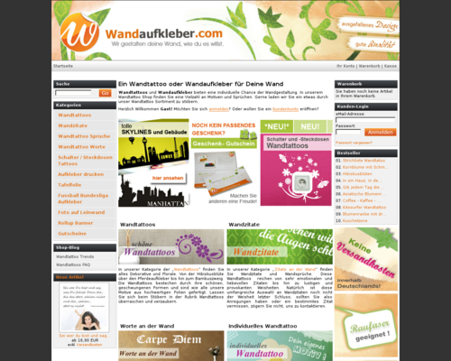 Wandaufkleber Screenshot