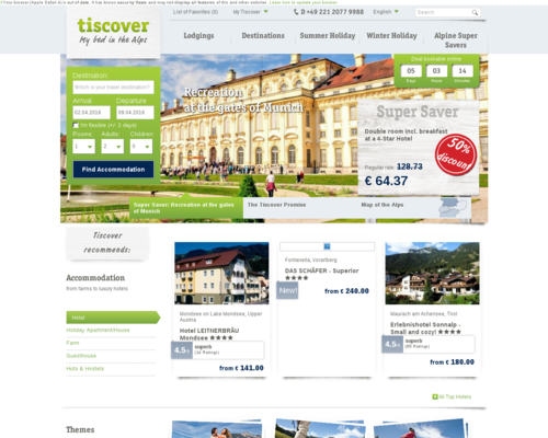 Tiscover Screenshot