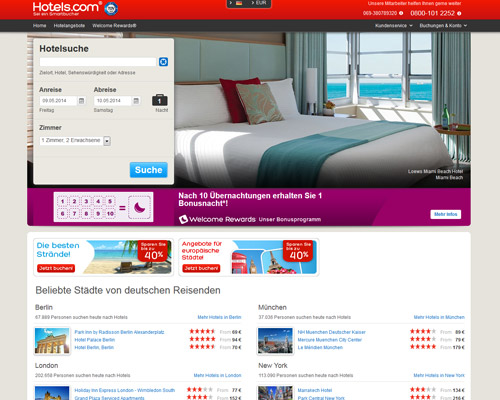 Hotels.com Screenshot