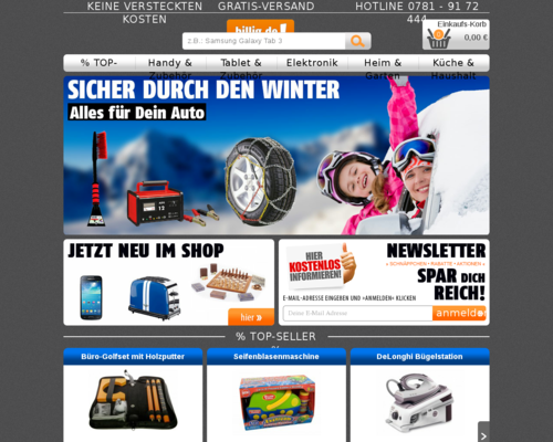 billig.de Screenshot
