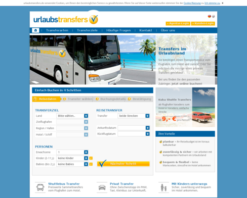 urlaubstransfers Screenshot