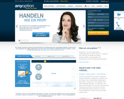 anyoption Screenshot