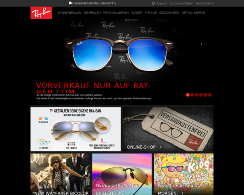 Ray Ban Screenshot