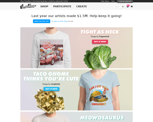 Threadless Screenshot
