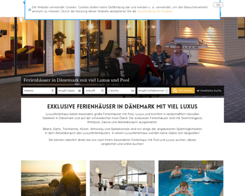 Luxusferienhaus.de Screenshot