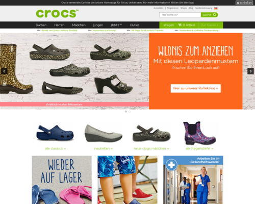 Crocs.at Screenshot