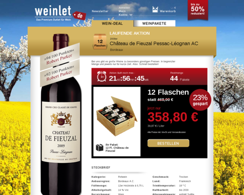 Weinlet Screenshot