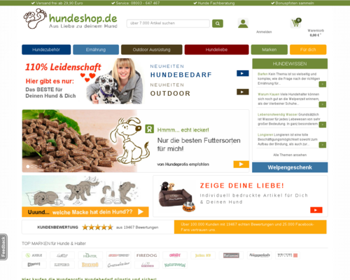 Hundeshop Screenshot