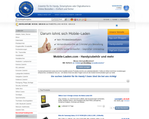 Mobile Laden Screenshot