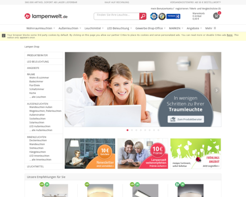 Lampenwelt Screenshot