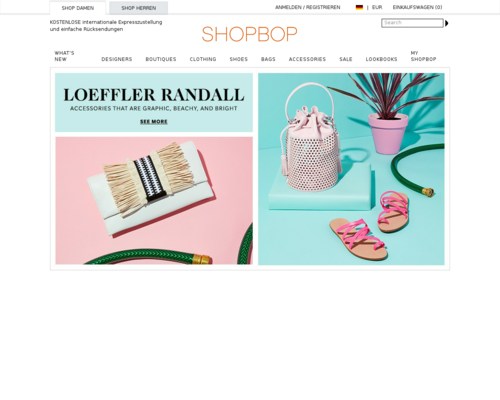 Shopbop Screenshot