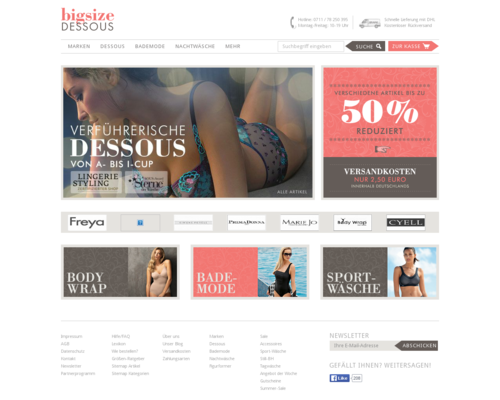 bigsize Dessous Screenshot