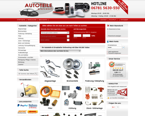 Autoteile-Preiswert Screenshot