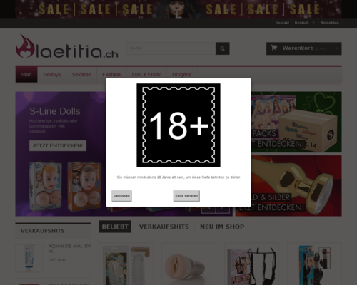 Laetitia.ch Screenshot