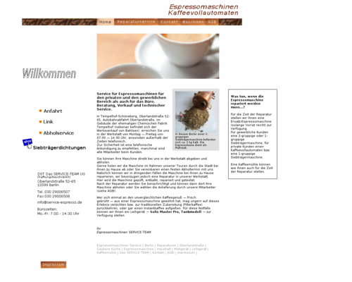 Service Espresso Screenshot