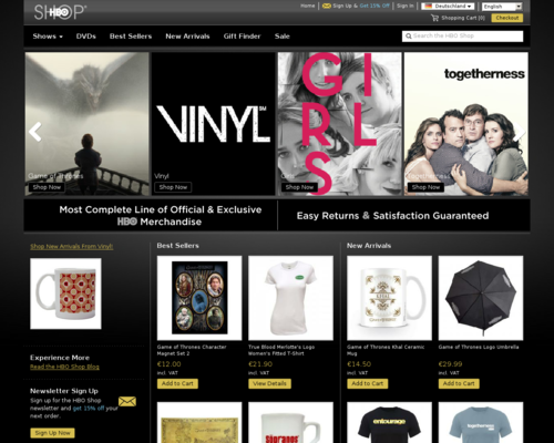 HBO Shop Screenshot