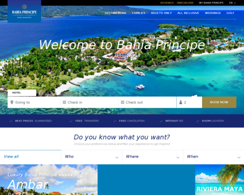 Bahia Principe Hotels Screenshot