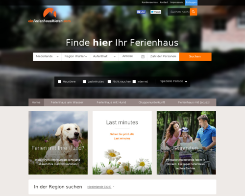 Einferienhausmieten.com Screenshot