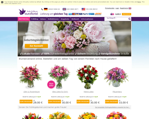 EuroFlorist Screenshot