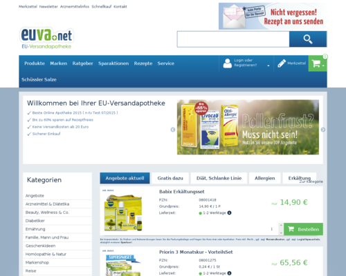 EU Versandapotheke Screenshot
