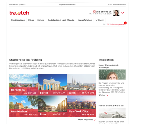 Travel.ch Screenshot