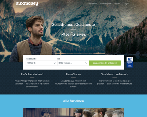 Auxmoney Screenshot