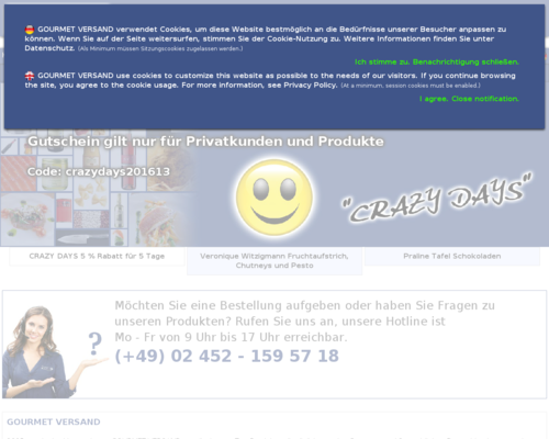 Gourmet Versand Screenshot