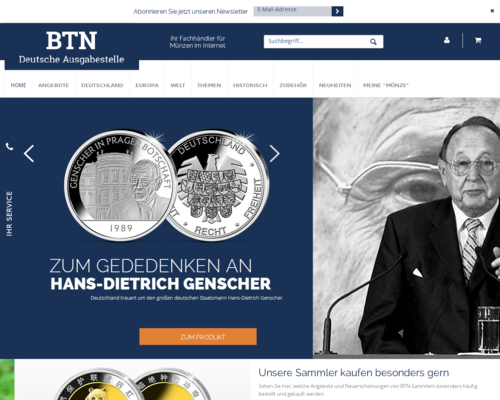 btn-muenzen.de Screenshot