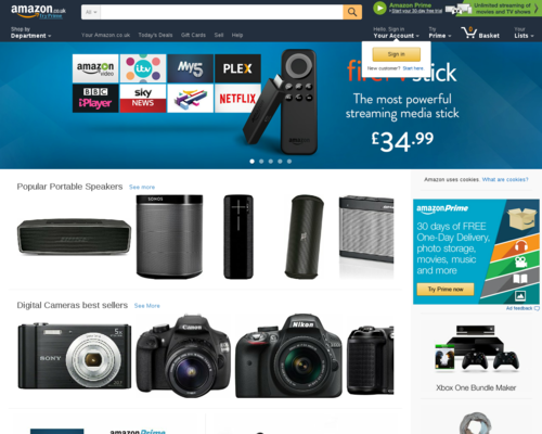 Amazon UK Screenshot