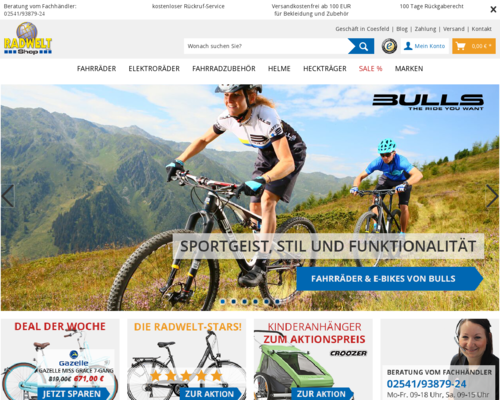 Radwelt-Shop Screenshot