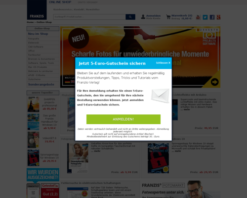 Franzis Verlag Screenshot