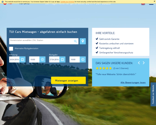 TUI Cars Screenshot