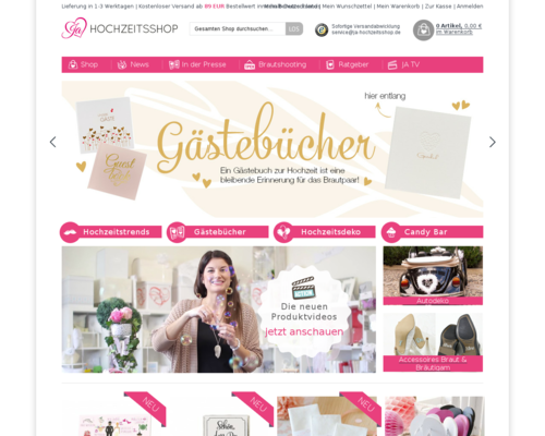 Ja-Hochzeitsshop Screenshot
