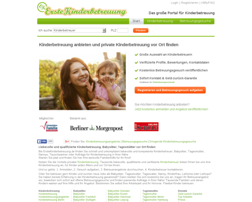 ErsteKinderbetreuung Screenshot