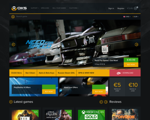 OnlineKeyStore Screenshot