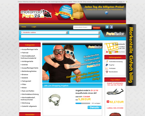 MotorradParts24 Screenshot