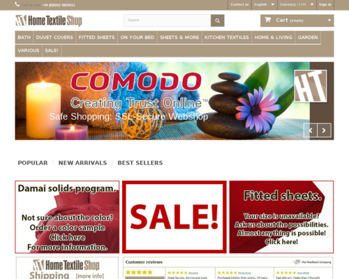 Home Textile Shop Screenshot